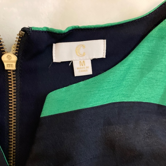 Charming Charlies - Striped Navy / Green sleeveless dress - size M (6) - Picture 6 of 7